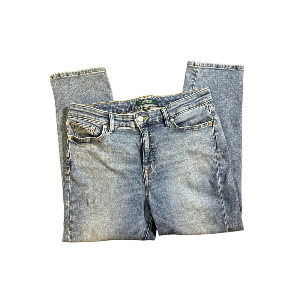 Lauren Ralph Lauren Womens Jeans Light‎ Wash Straight Leg Size 10P